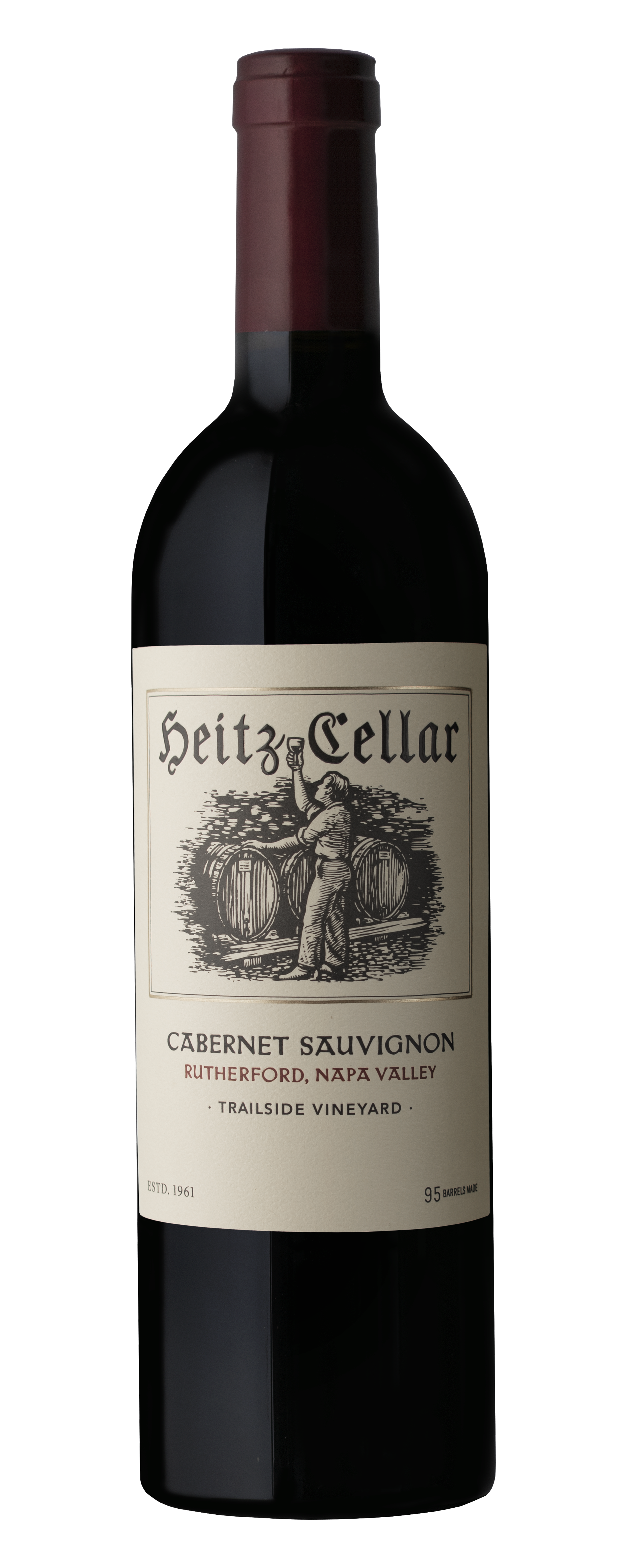 Bottle of Heitz Cellar Trailside Vineyard Rutherford Cabernet Sauvignon