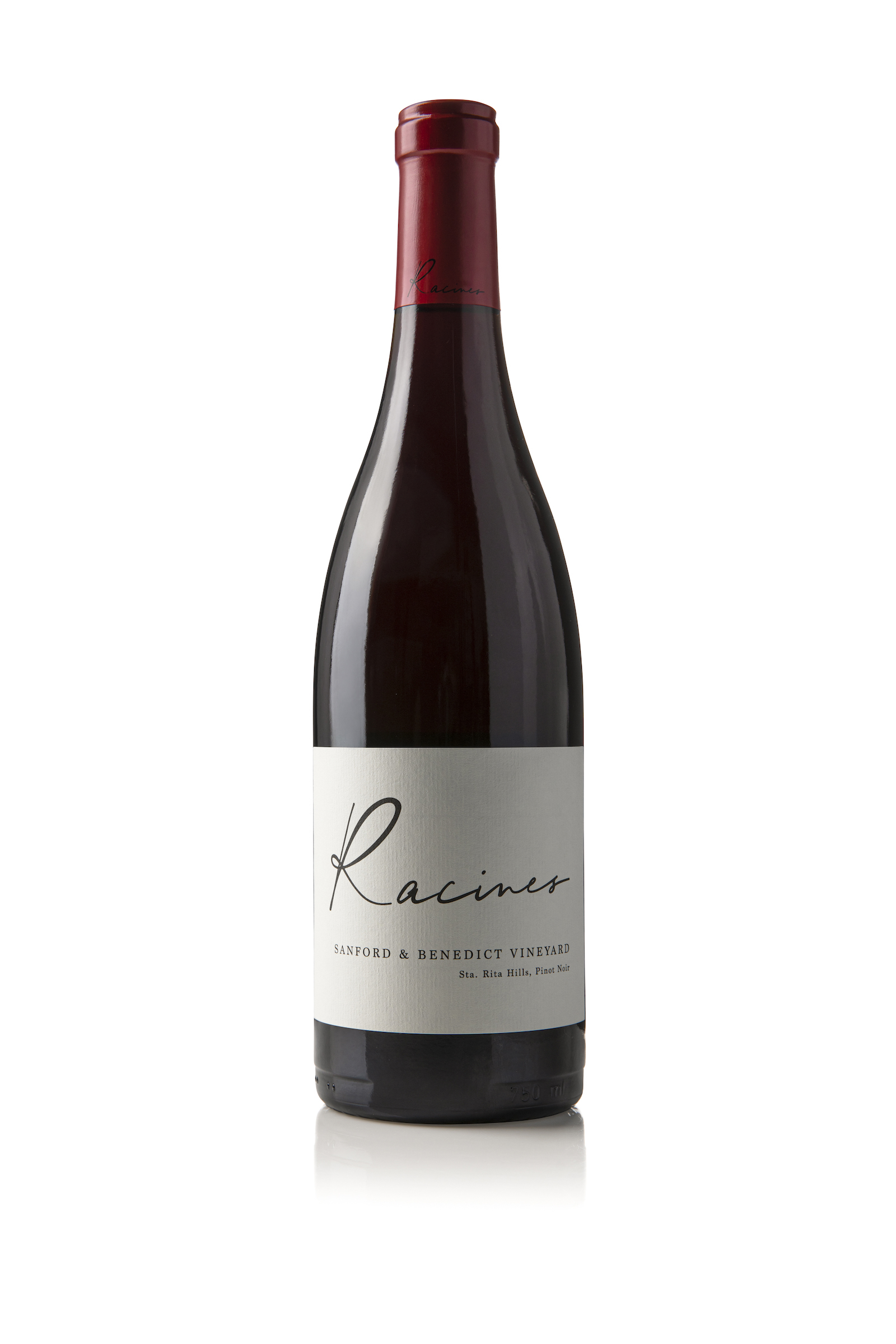 Bottle of Racines Sanford & Benedict Vineyard Sta. Rita Hills Pinot Noir