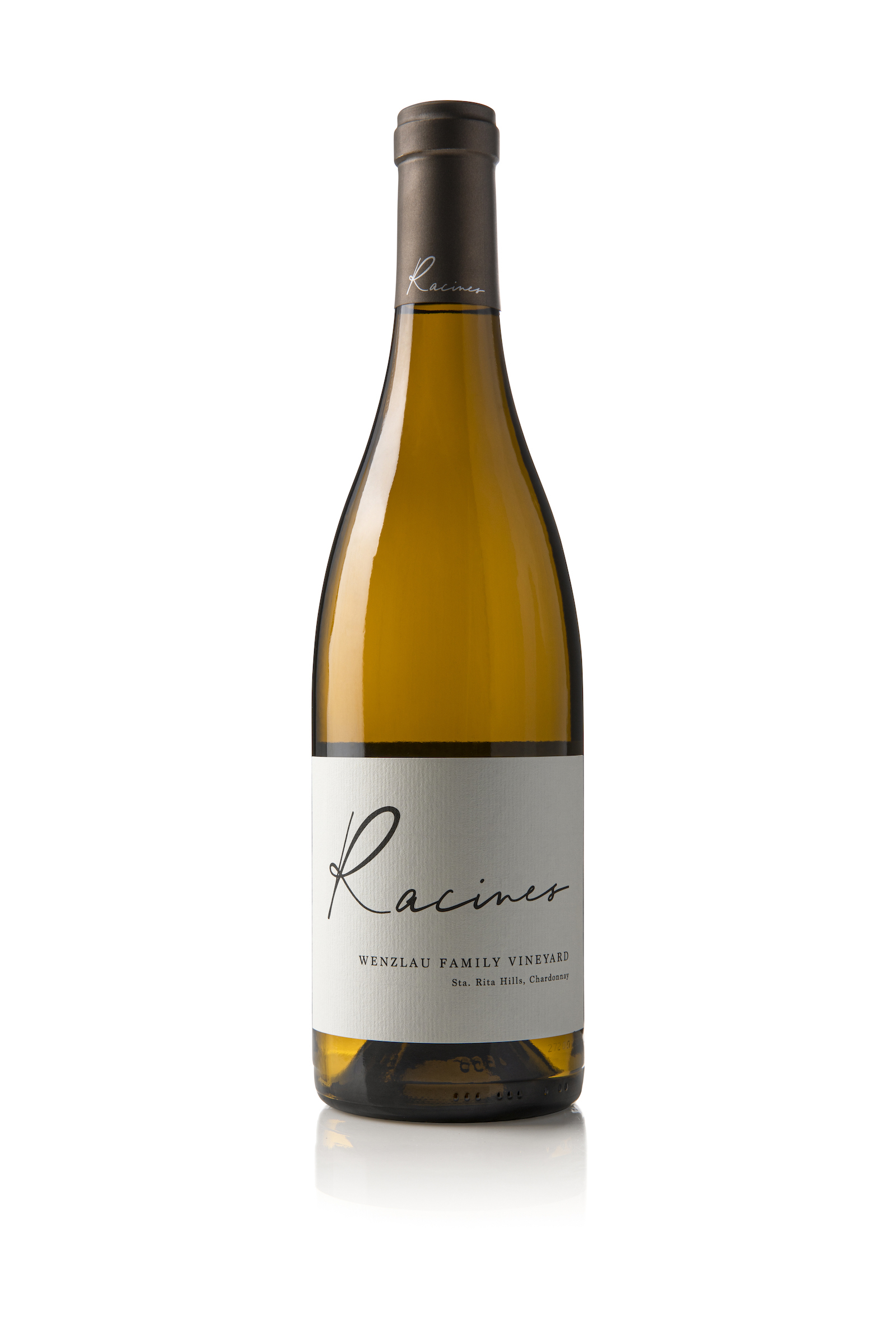 Bottle of Racines Wenzlau Family Vineyard Sta. Rita Hills Chardonnay