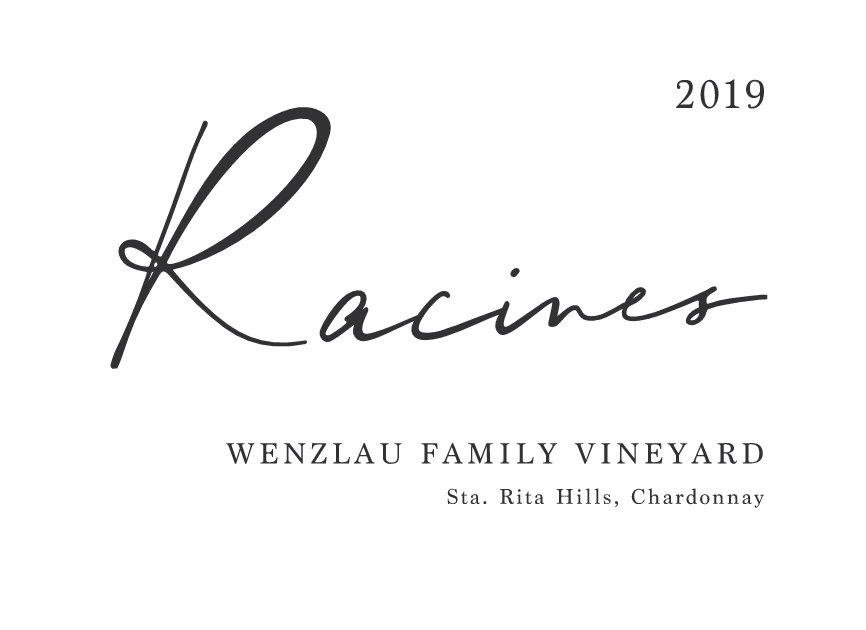 Racines Wenzlau Family Vineyard Chardonnay 2019 Label