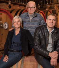 Winemaker Giuseppi Marengo, Winery Manager Paola Marengo and their father and winery founder Romano Marengo