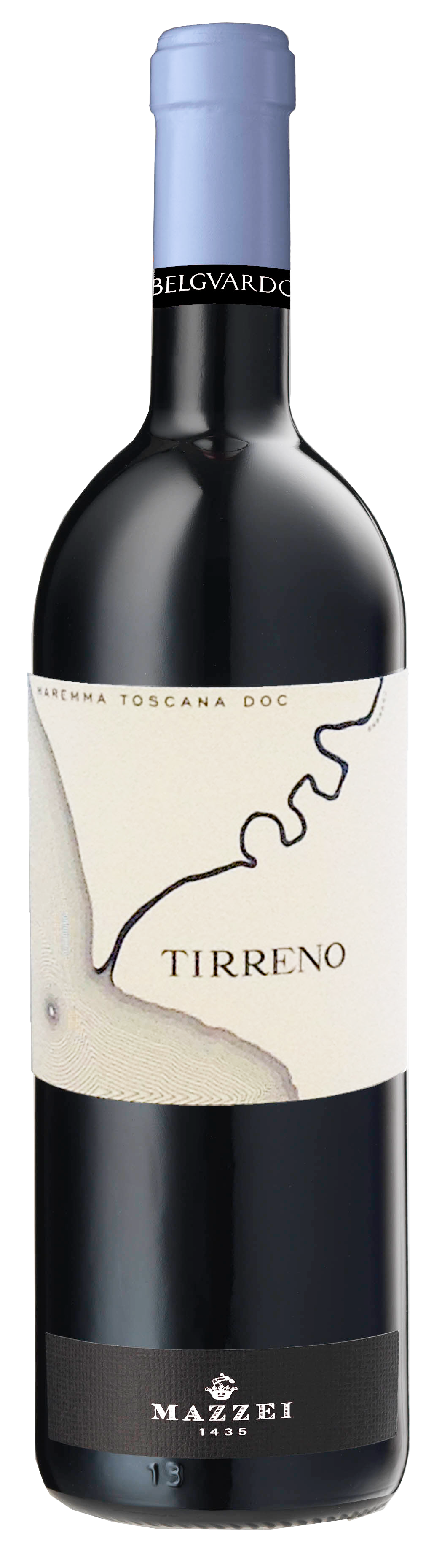 Bottle of Belguardo Tirreno Maremma red wine