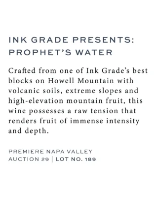 Happy Premiere Napa Valley weekend! We’re excited to showcase @inkgradeestate 2023 Prophet's Water Cabernet Sauvignon—already being called “the vintage of a lifetime.” With the longest growing season in decades and near-perfect conditions, 2023 is a year winemakers and collectors won’t forget.

PNV is always a highlight, bringing together our industry friends, wholesale partners, and retailers from around the world to celebrate Napa Valley’s future. The live auction starts Saturday, February 22, at 1 p.m.—don’t miss it!

Link in bio for more details.