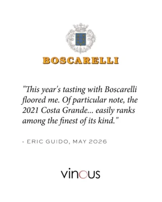 A milestone moment for @poderiboscarelli and Vino Nobile di Montepulciano.

Recent coverage from @vinousmedia highlights the continued evolution of Vino Nobile di Montepulciano, recognizing the region’s remarkable progress and noting that it has become “the most improved region in Tuscany over the last decade.”

The 2021 vintage showcases this new chapter, with wines that reflect the clarity, precision, and sense of place that have become hallmarks of the region’s renewed focus on Sangiovese and traditional Tuscan varieties.

Among the standout wines is the 2021 Costa Grande single vineyard, recently released in our Spring Icon Offering, which will be classified under the Pieve Cervognano designation and represents the exceptional character of Boscarelli’s vineyards.

As Vino Nobile di Montepulciano continues to enter a new era, Boscarelli remains dedicated to honoring tradition while shaping the future of the region.