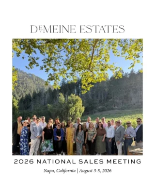 Last week, the Demeine Estates team gathered in Napa Valley for our annual National Sales Meeting, bringing together colleagues for a few days of connection, education, and collaboration.

We began the week with a memorable dinner at @heitzcellar Salon, setting the stage for meaningful conversations and time spent together. The following day, the team explored the historic @trailsidevineyard estate in Rutherford with Macy Stubstad, Director of Vineyard Operations at LWE, gaining a deeper appreciation for the vineyard’s history and unique sense of place while tasting the 2022 Heitz Cellar Trailside Vineyard Cabernet Sauvignon and the 2022 Trailside Vineyard Cabernet Sauvignon, a collaborative project between Carlton McCoy, Jr. MS and Jeremy Seysses of Domaine Dujac.

Our team then moved to the Residence at @stonyhillvineyard where Carlton McCoy and Winemaker Reid Griggs led an immersive tour of the Stony Hill Estate on Spring Mountain, sharing insights into the property’s legacy, winemaking philosophy, and commitment to excellence.

After a full day of team presentations, we closed out the gathering with a special dinner at @botteganapavalley in Yountville, celebrating the connections built throughout the week and the shared passion that brings Demeine Estates together.

Thank you to everyone who contributed to making this year’s National Sales Meeting a success. We are grateful for the opportunity to connect, learn, and continue building the future of Demeine Estates together.